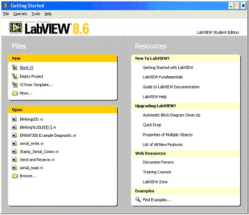 fig1 Getting Started window